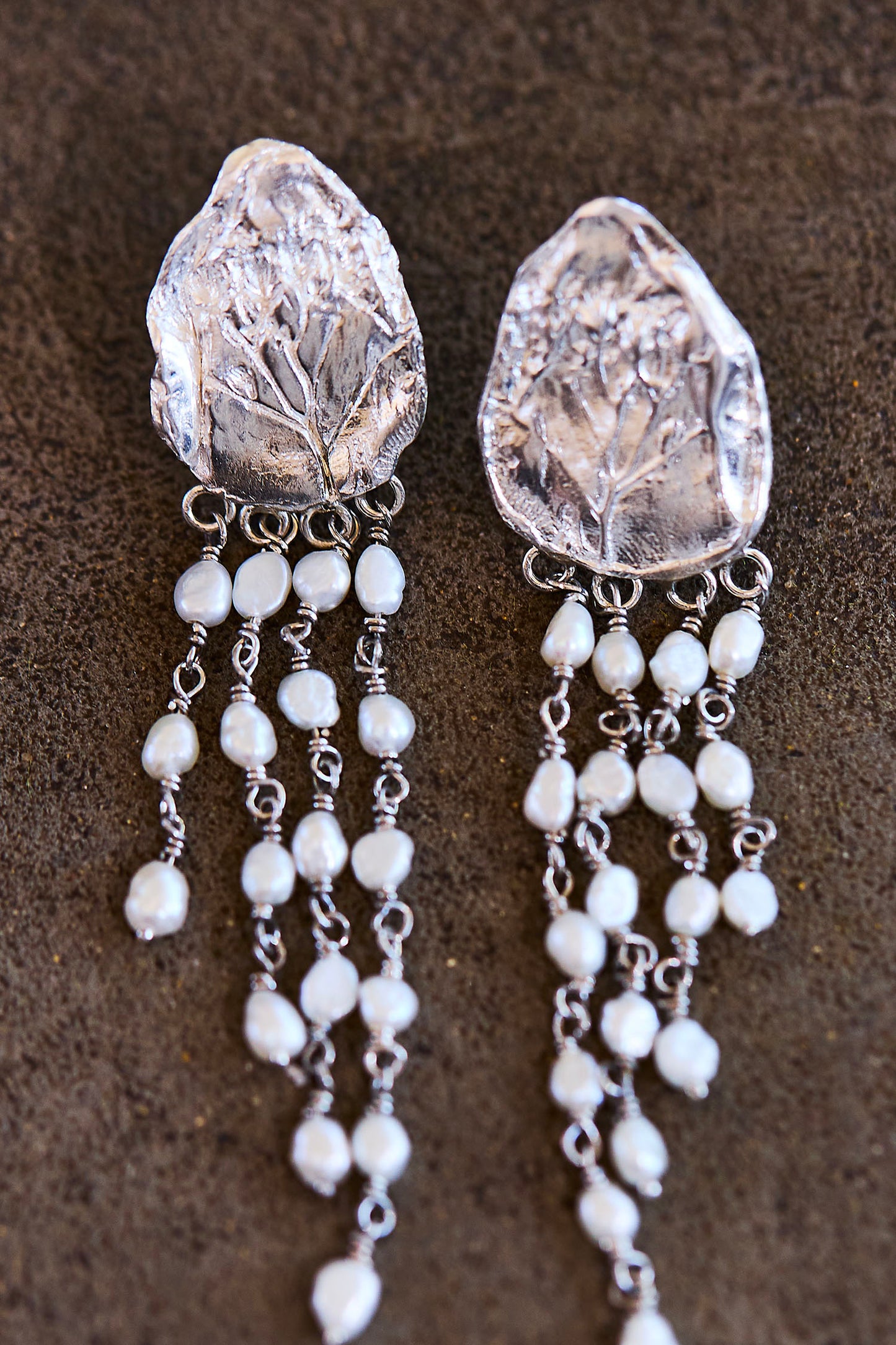 Aros cascadas de perlas Bianca